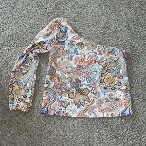 Paisley One Shoulder Top